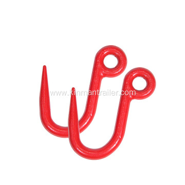 red paiting steel forged eye sickle grab hook